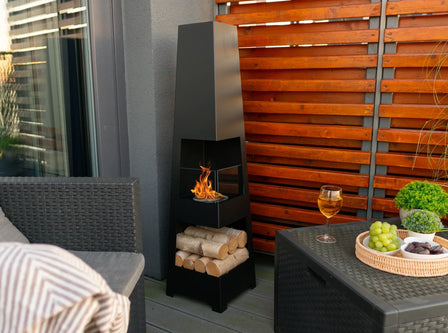 🌾 Biokominki na tarasie i w ogrodzie zimowym – ogień w naturalnej scenerii