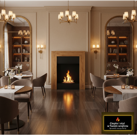 🍷 Biokominek portalowy Wooden Denver – ciepło i elegancja w restauracji klasy premiu