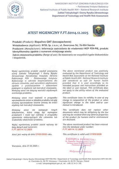 Biopaliwo neutralne 1 l