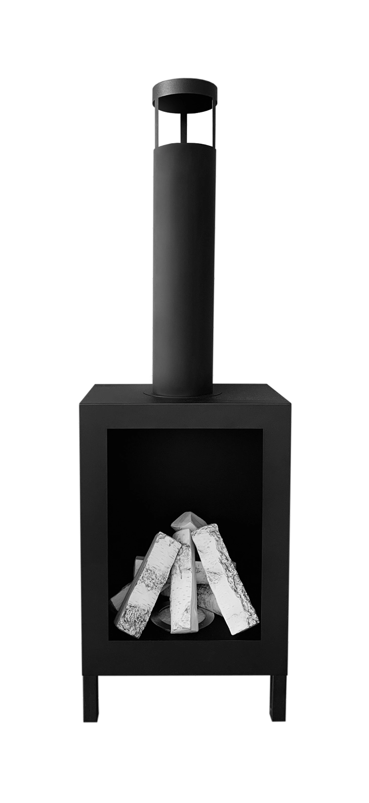 Biokominek wolnostojący Kozen czarny mat