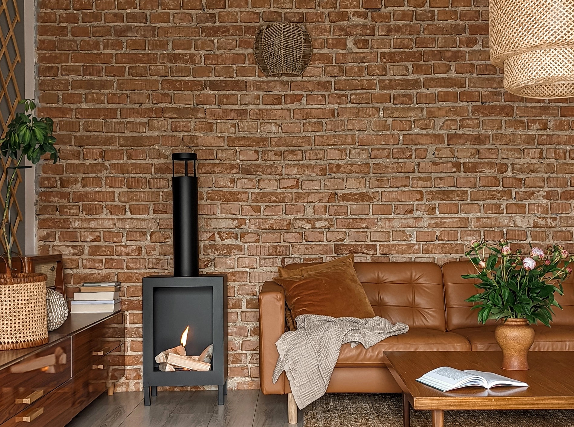 Biokominek wolnostojący Kozen czarny mat