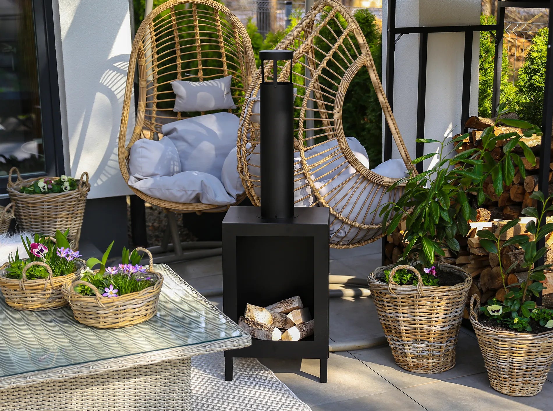 Biokominek wolnostojący Kozen czarny mat