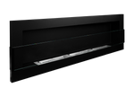 Biokominek wiszący z szybą 1200×400 czarny strukturalny mat
