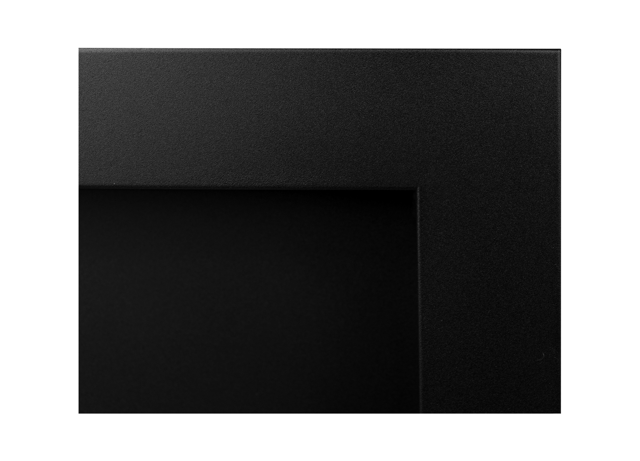 Biokominek wiszący z szybą 1200×400 czarny strukturalny mat