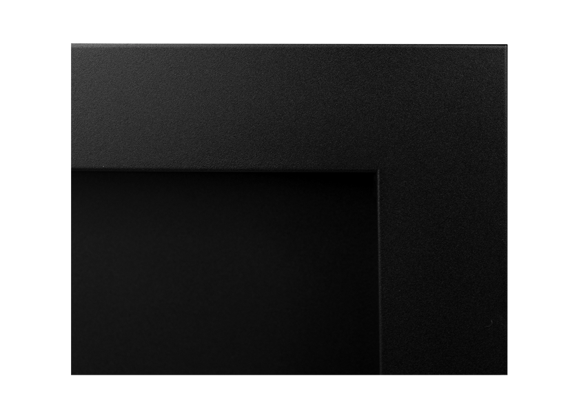 Biokominek wiszący z szybą 1200×400 czarny strukturalny mat