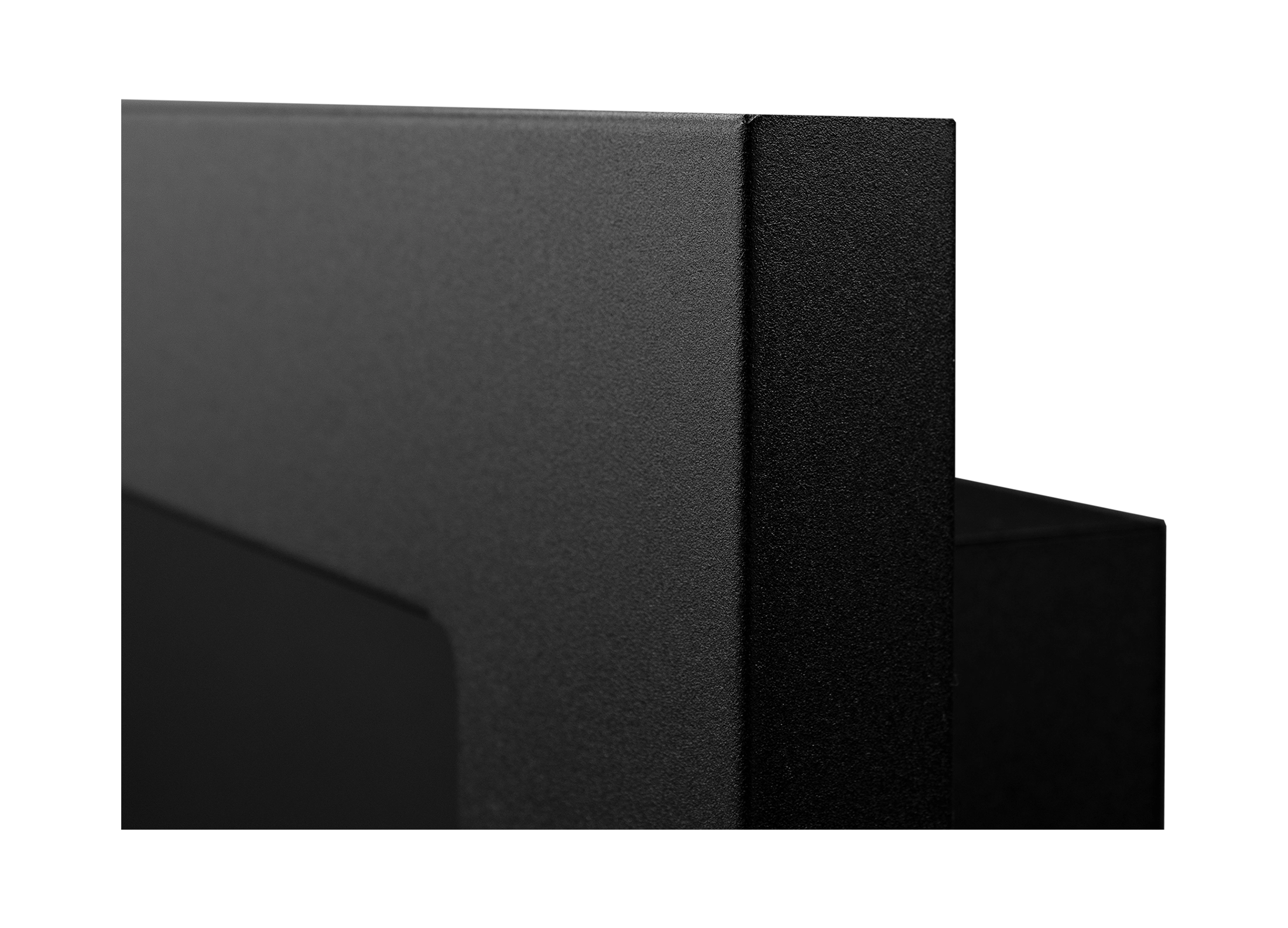 Biokominek wiszący z szybą 1200×400 czarny strukturalny mat