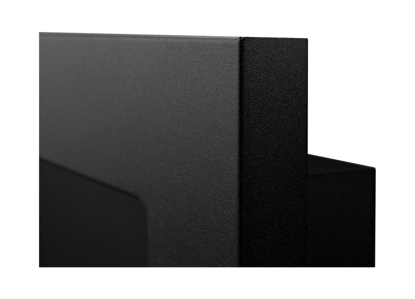 Biokominek wiszący z szybą 1200×400 czarny strukturalny mat