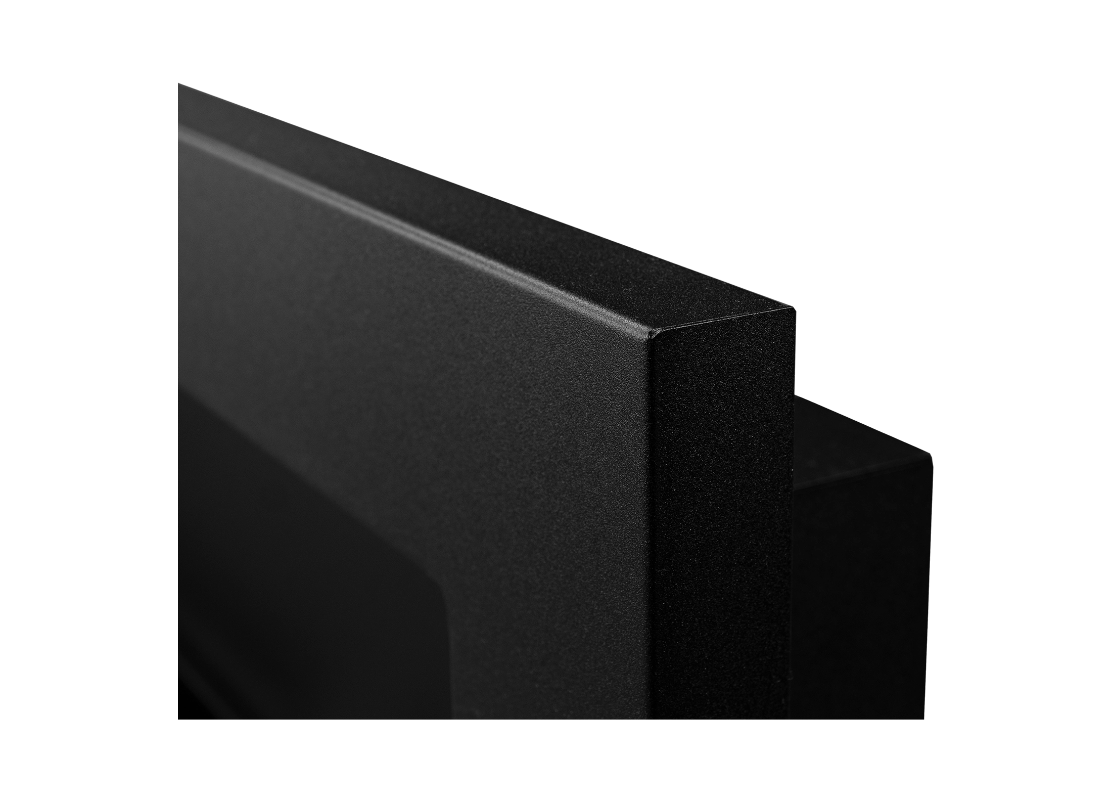 Biokominek wiszący z szybą 1200×400 czarny strukturalny mat