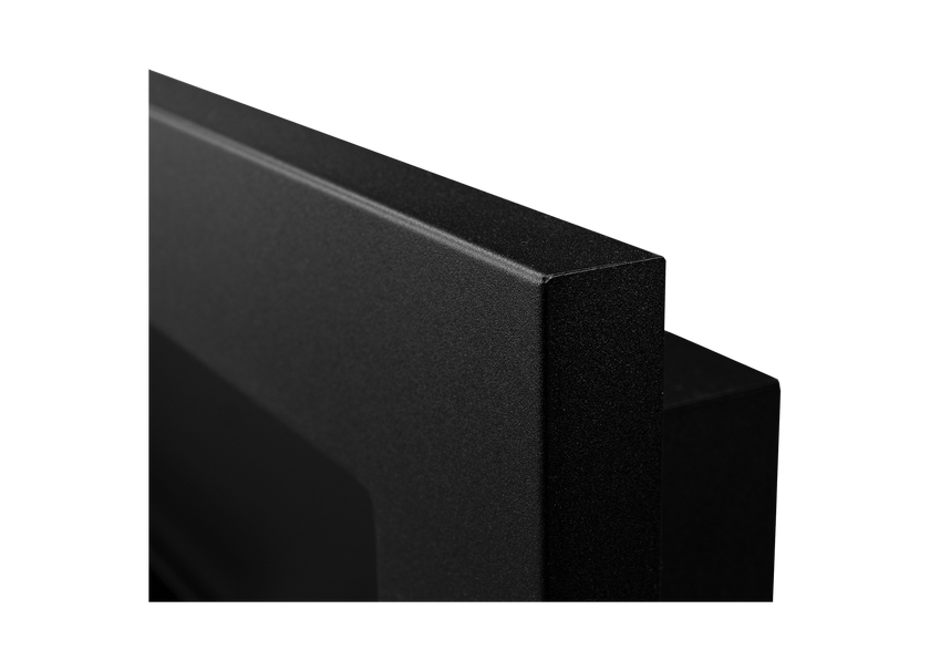 Biokominek wiszący z szybą 1200×400 czarny strukturalny mat