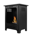 Biokominek wolnostojący Koza Mini czarny mat z szybą