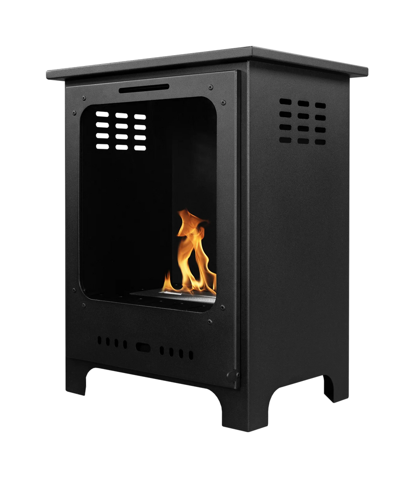 Biokominek wolnostojący Koza Mini czarny mat z szybą