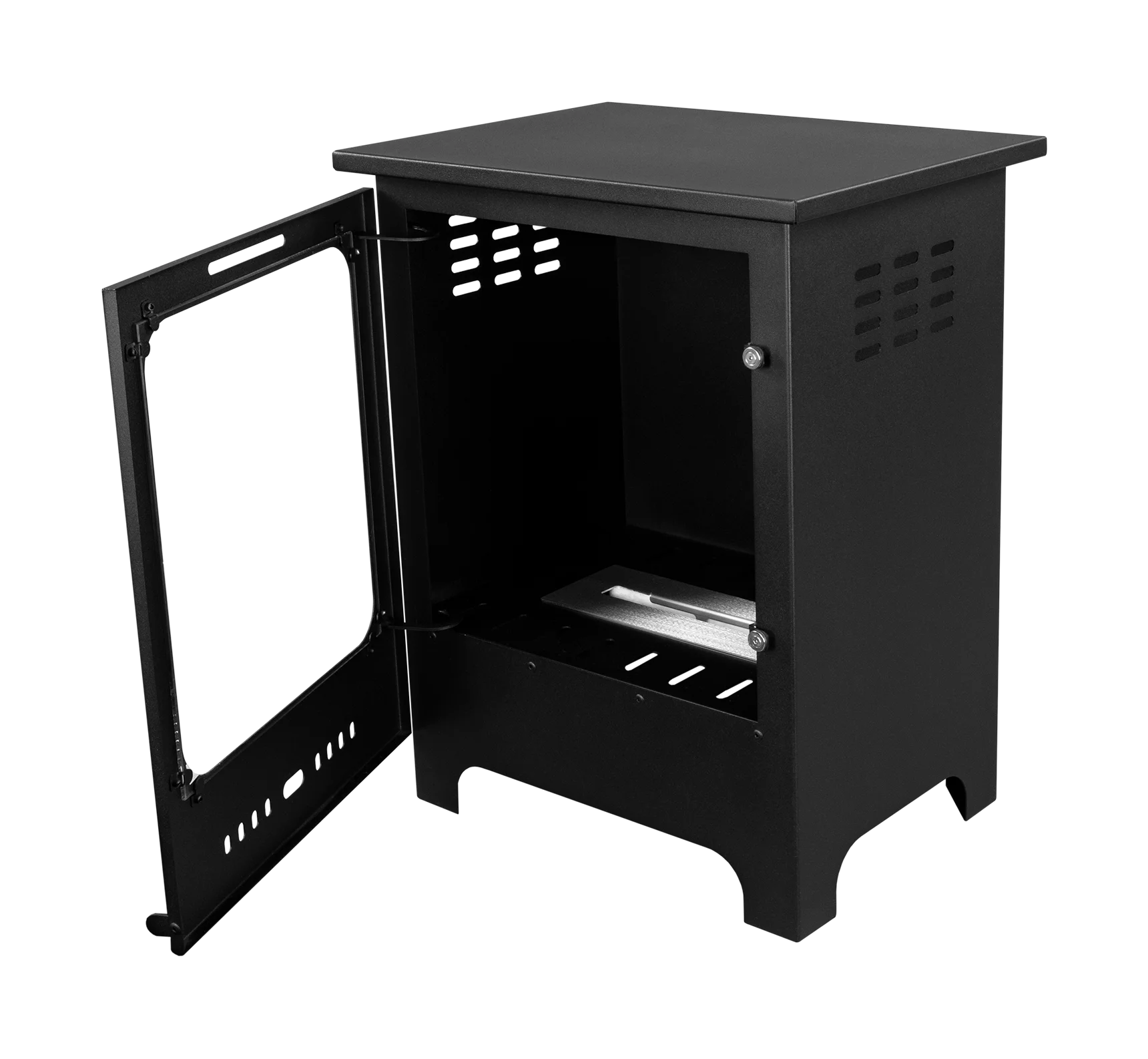 Biokominek wolnostojący Koza Mini czarny mat z szybą