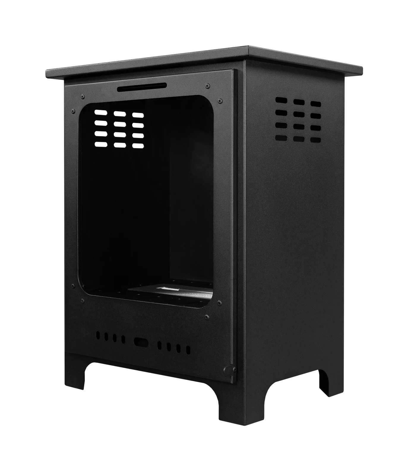 Biokominek wolnostojący Koza Mini czarny mat z szybą