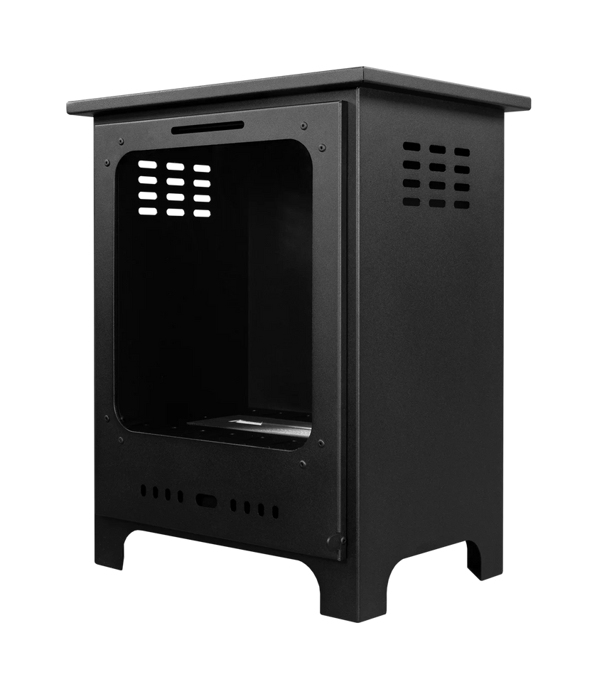 Biokominek wolnostojący Koza Mini czarny mat z szybą