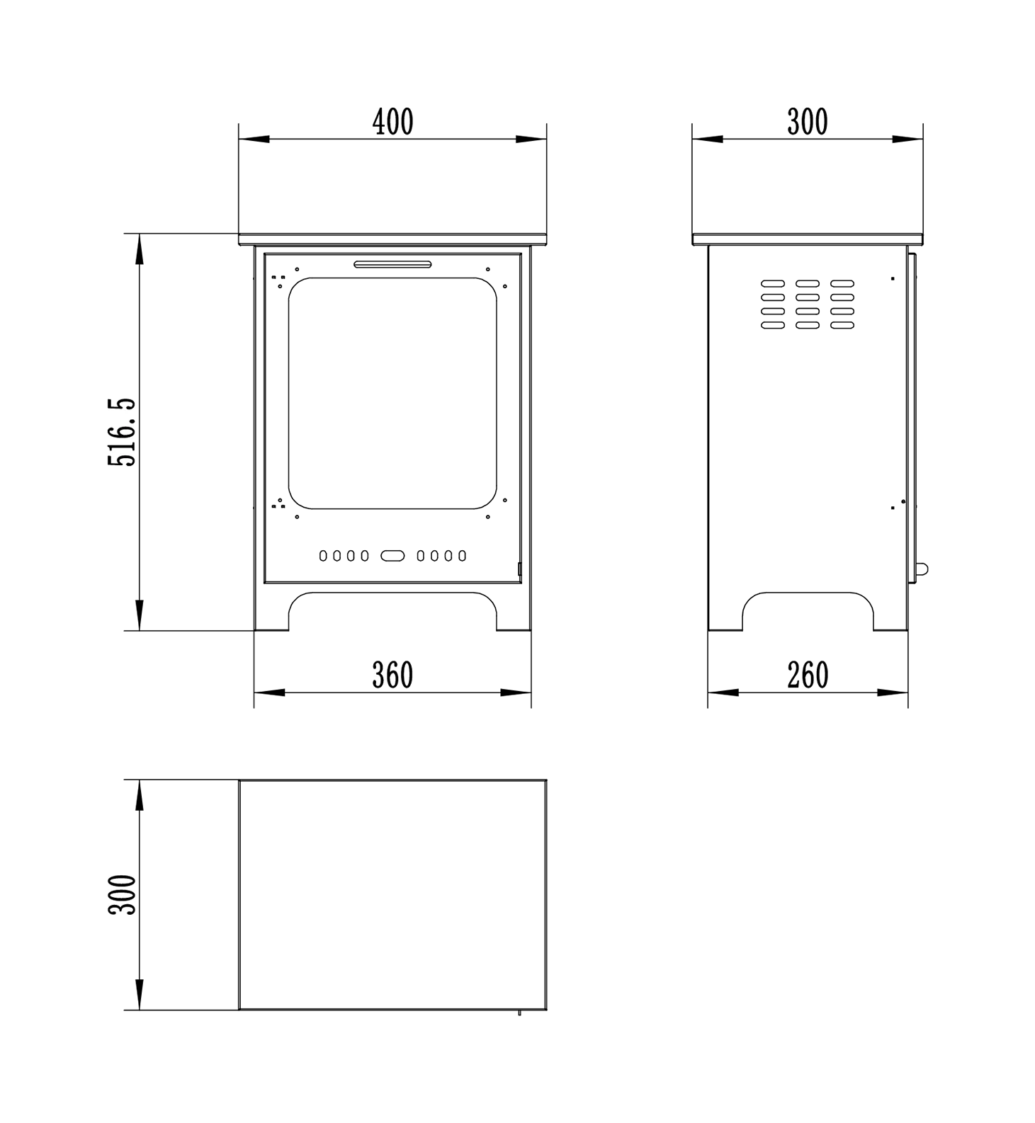 Biokominek wolnostojący Koza Mini czarny mat z szybą