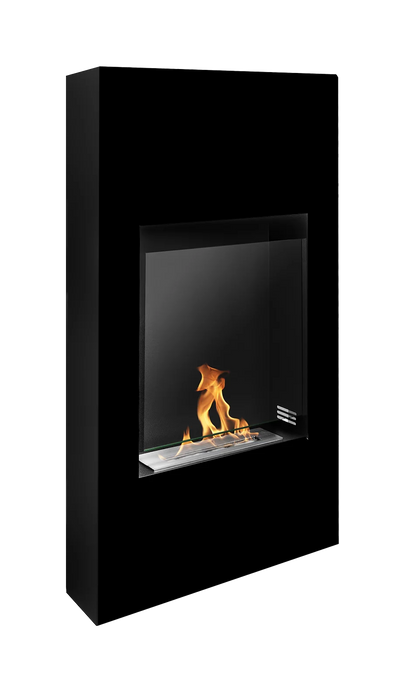 Biokominek portalowy Modern czarny mat z szybą