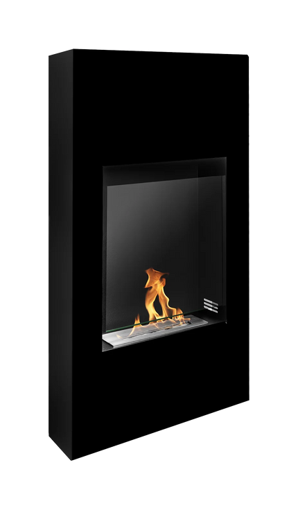 Biokominek portalowy Modern czarny mat z szybą