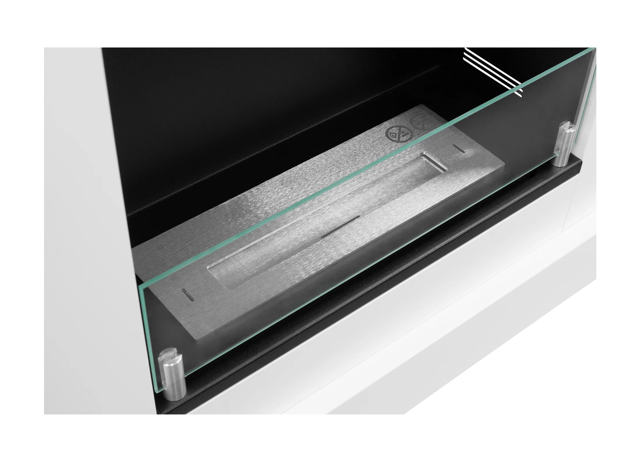 Pula Mini portal bio-fireplace with glass