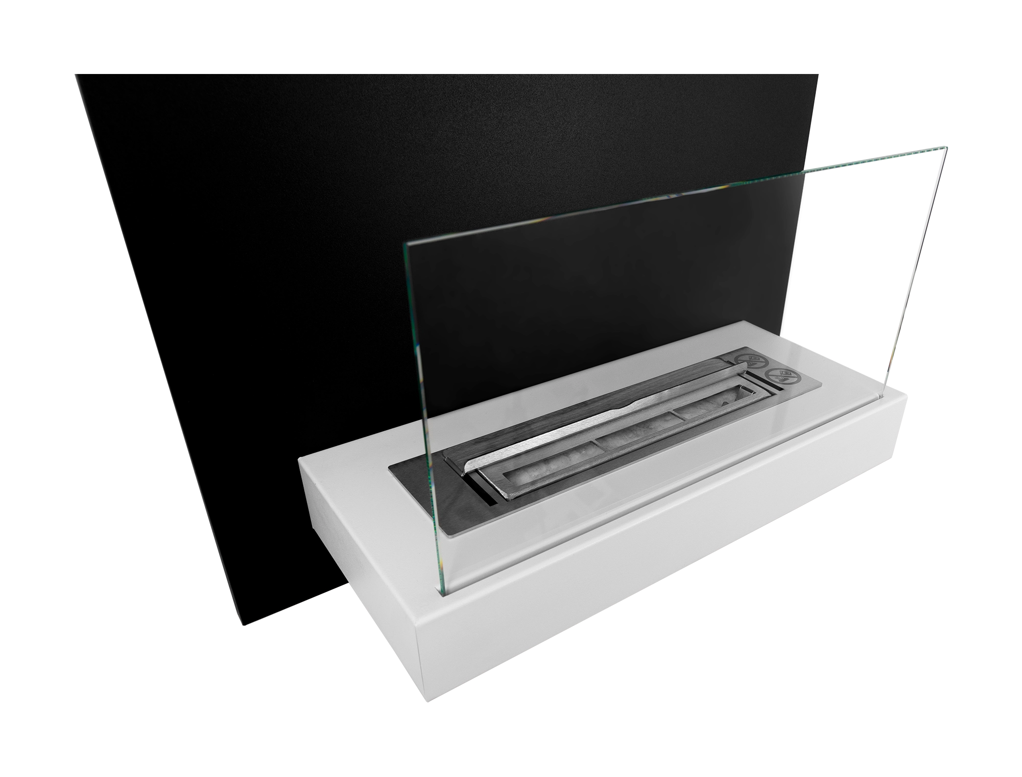 Biokominek wiszący BOARD czarno-biały