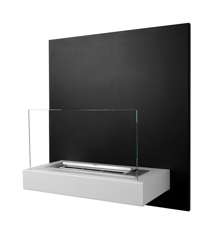 Biokominek wiszący BOARD czarno-biały