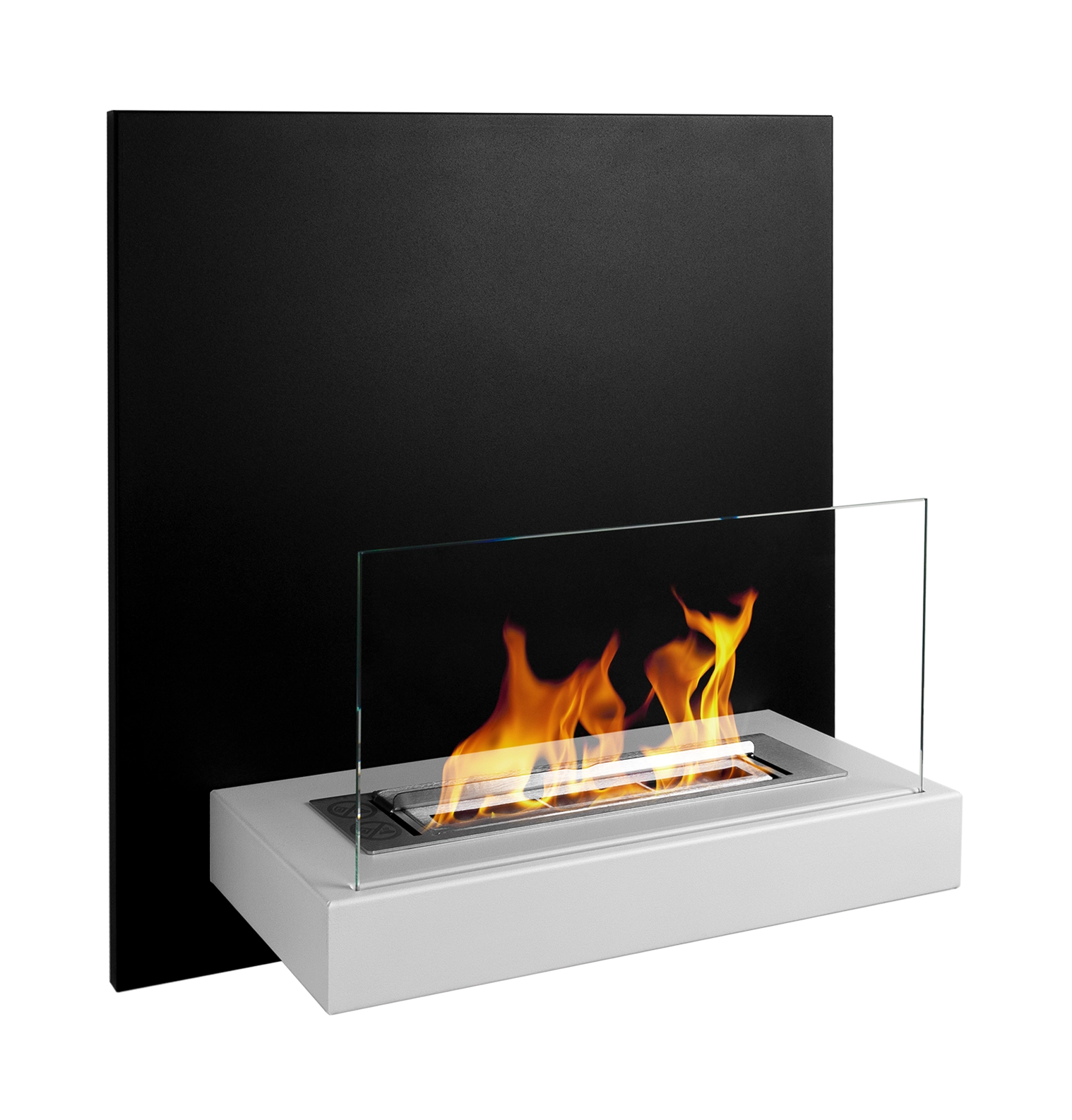 Biokominek wiszący BOARD czarno-biały