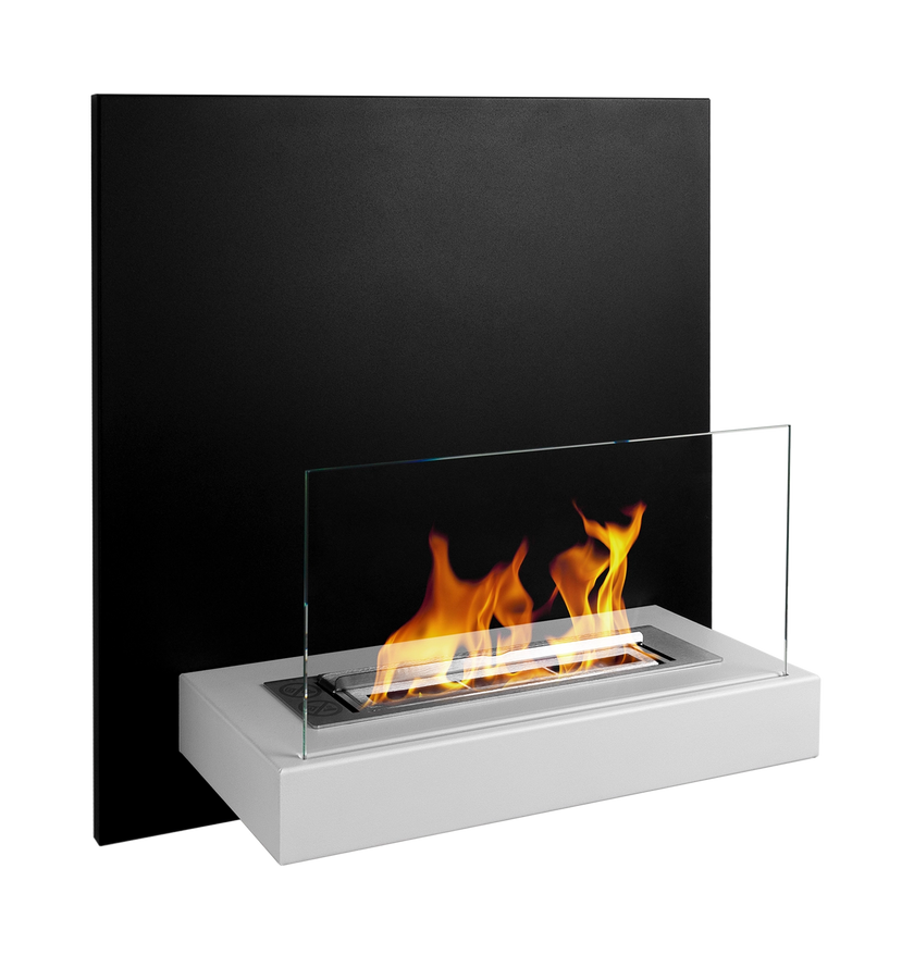 Biokominek wiszący BOARD czarno-biały