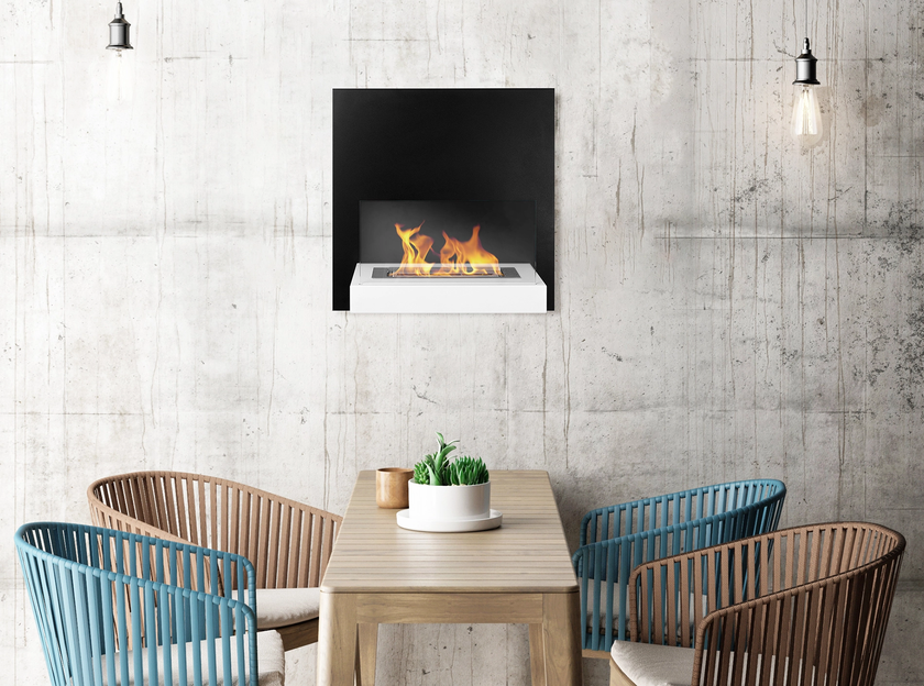 Biokominek wiszący BOARD czarno-biały