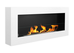 Biokominek wiszący z szybą 900×400 BOX biały strukturalny mat