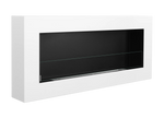 Biokominek wiszący z szybą 900×400 BOX biały strukturalny mat