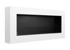 Biokominek wiszący z szybą 900×400 BOX biały strukturalny mat