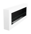 Biokominek wiszący z szybą 900×400 BOX biały strukturalny mat