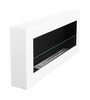 Biokominek wiszący z szybą 900×400 BOX biały strukturalny mat