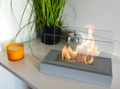 Biokominek wolnostojący Home  szary strukturalny Mat