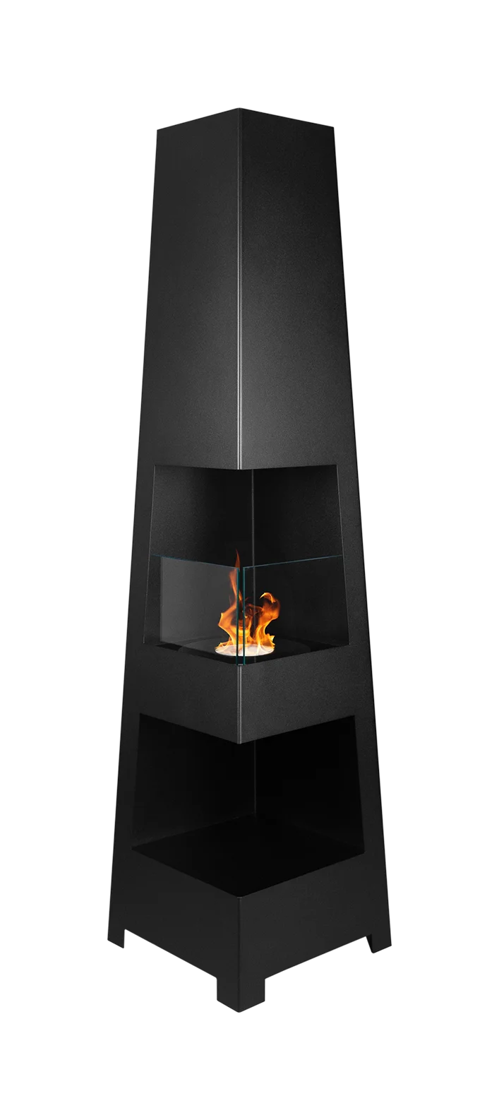 Biokominek wolnostojący Pyramid Garden czarny mat
