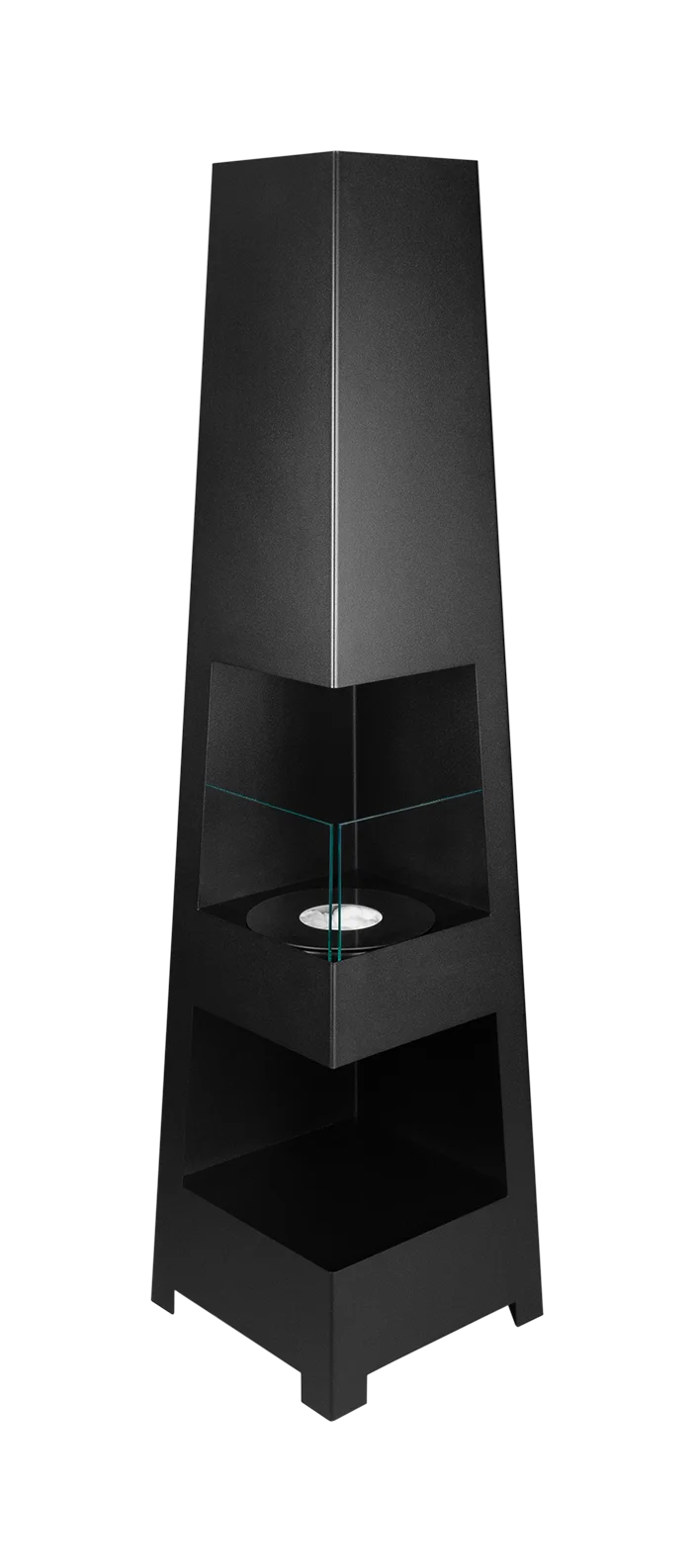 Biokominek wolnostojący Pyramid Garden czarny mat