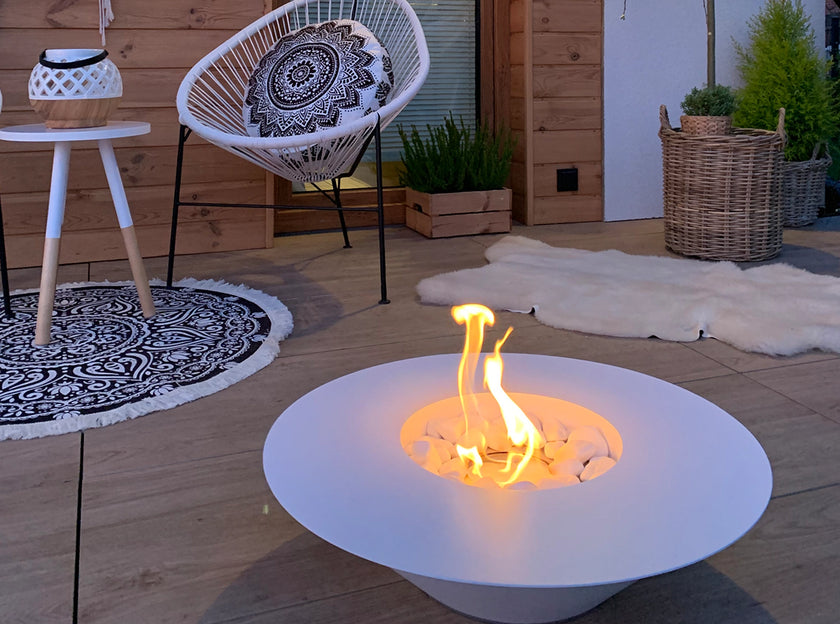 Biokominek wolnostojący Universe biały mat