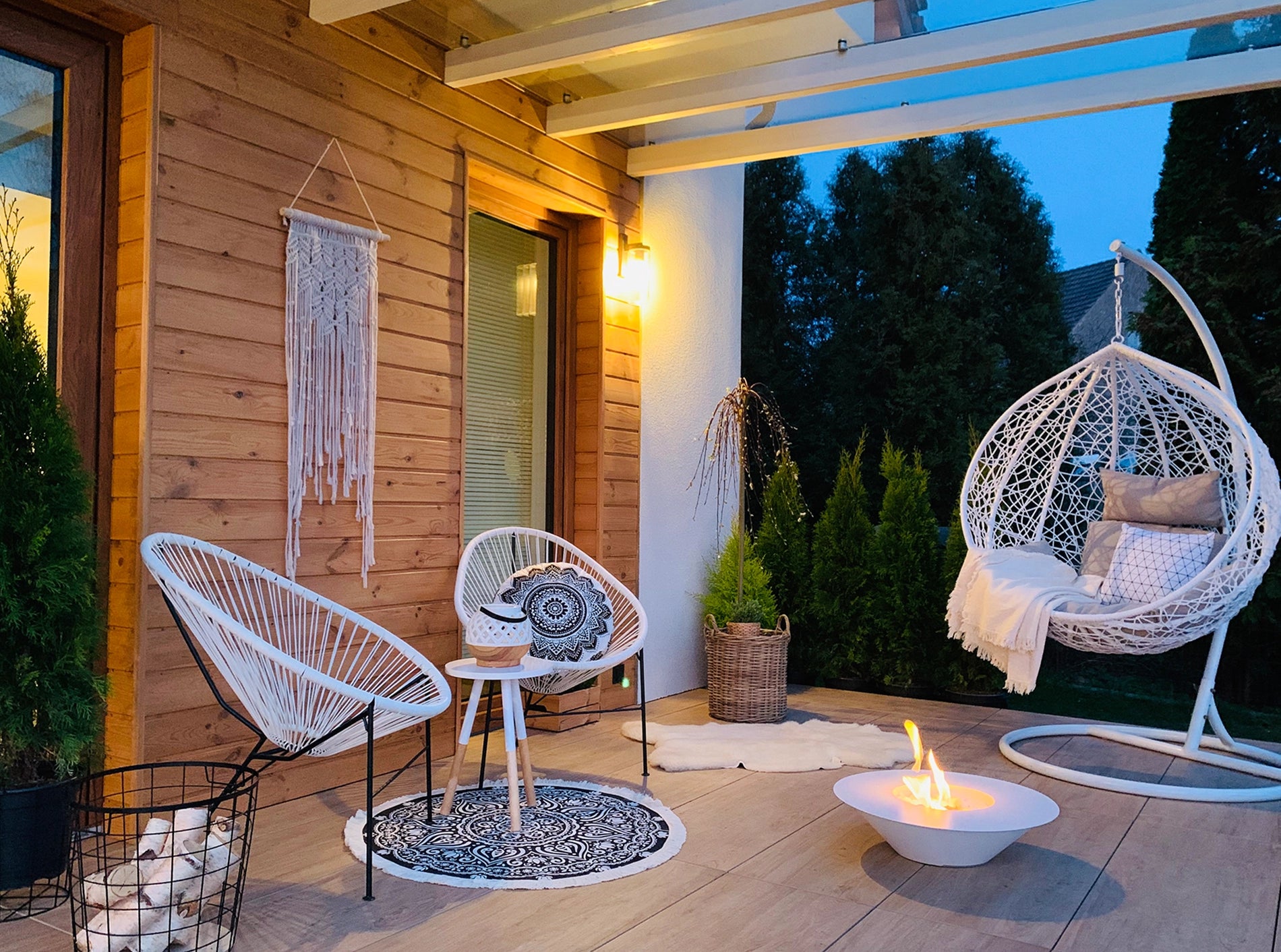 Biokominek wolnostojący Universe biały mat