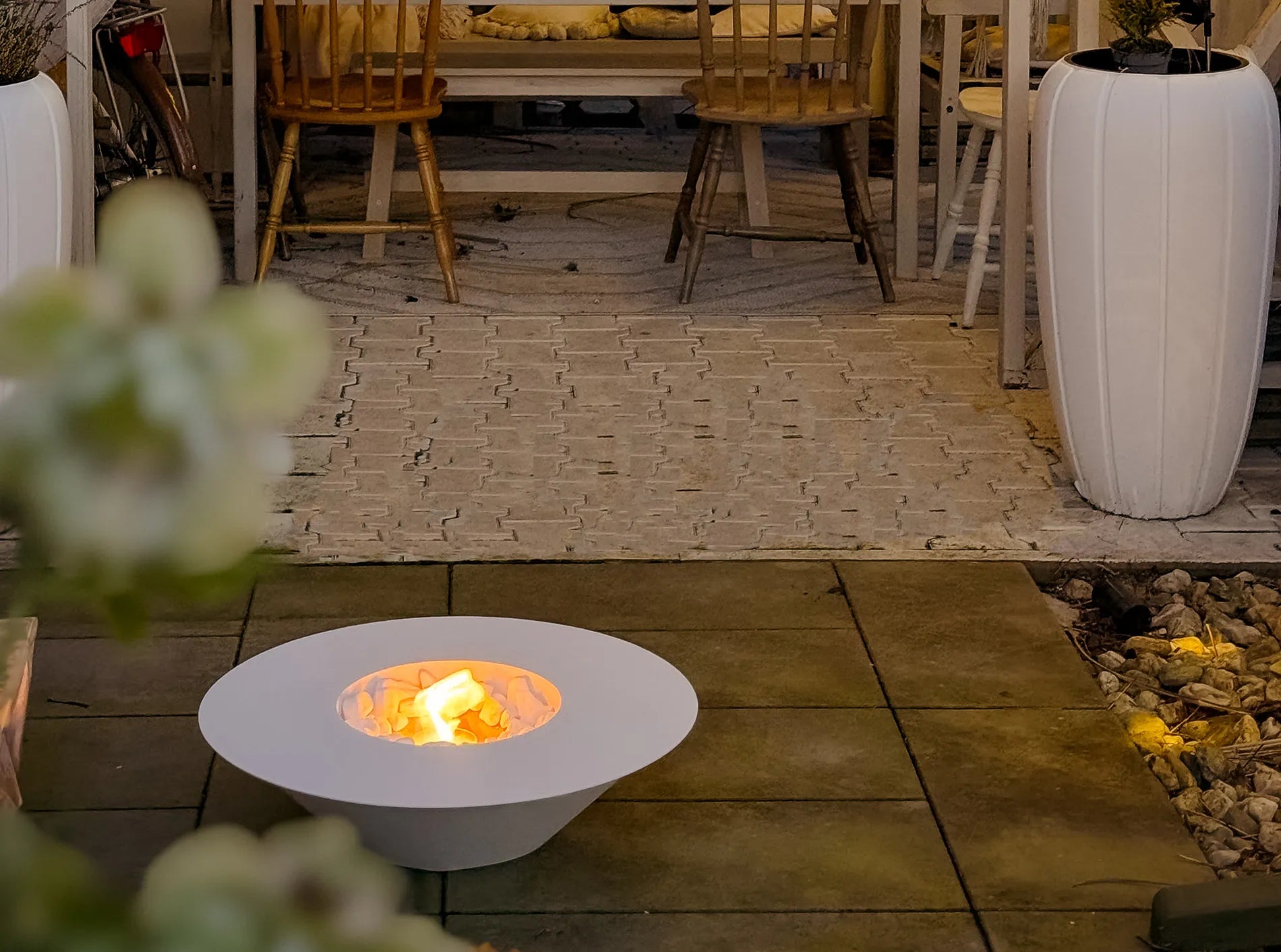 Biokominek wolnostojący Universe biały mat