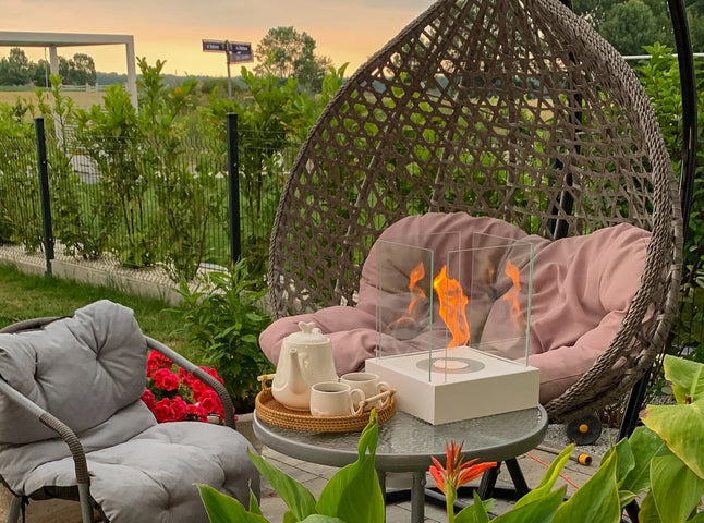 Biokominek wolnostojący Sunset Garden Mini biały mat