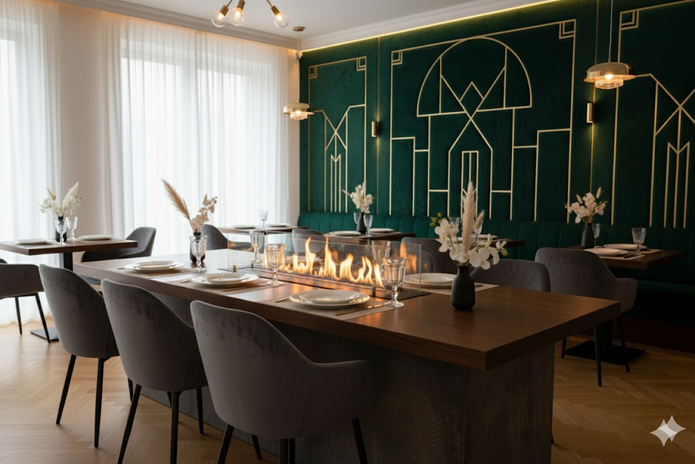 Biokominek do zabudowy Wkład Liniowy Palnik 900 (czarny mat)